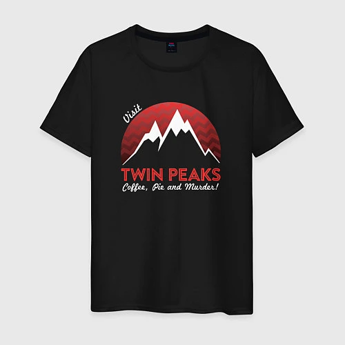 Мужская футболка Twin Peaks: Pie & Murder / Черный – фото 1