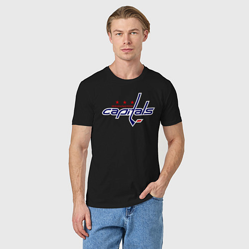 Мужская футболка Washington Capitals / Черный – фото 3
