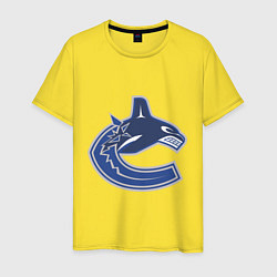 Футболка хлопковая мужская Vancouver Canucks, цвет: желтый