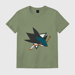 Футболка хлопковая мужская San Jose Sharks, цвет: авокадо