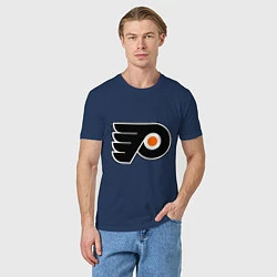 Футболка хлопковая мужская Philadelphia Flyers, цвет: тёмно-синий — фото 2