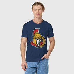 Футболка хлопковая мужская Ottawa Senators, цвет: тёмно-синий — фото 2
