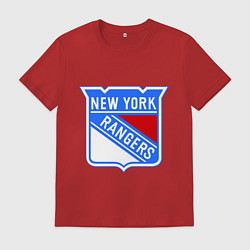 Футболка хлопковая мужская New York Rangers, цвет: красный