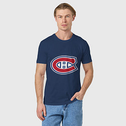 Футболка хлопковая мужская Montreal Canadiens, цвет: тёмно-синий — фото 2