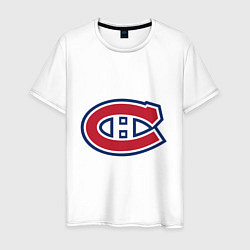 Футболка хлопковая мужская Montreal Canadiens, цвет: белый