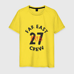 Футболка хлопковая мужская Far East 27 Crew, цвет: желтый