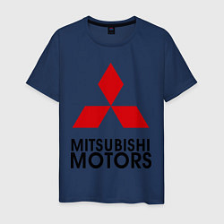 Футболка хлопковая мужская Mitsubishi, цвет: тёмно-синий