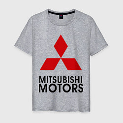 Футболка хлопковая мужская Mitsubishi, цвет: меланж
