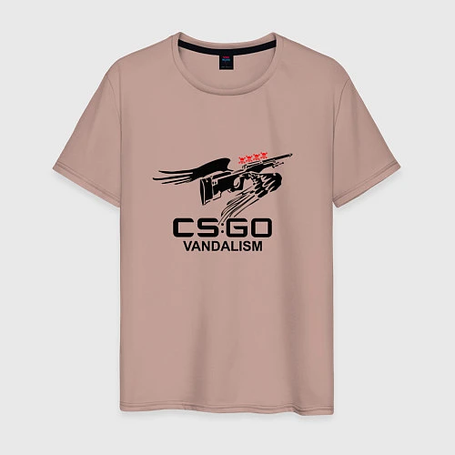 Мужская футболка CS:GO Vandalism / Пыльно-розовый – фото 1