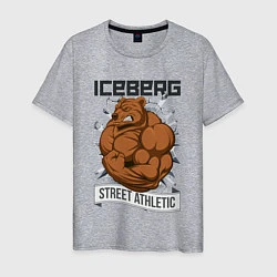 Футболка хлопковая мужская Bear | Iceberg, цвет: меланж