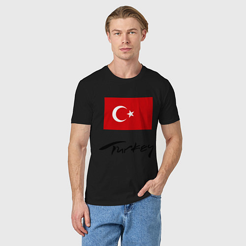 Мужская футболка Turkey / Черный – фото 3