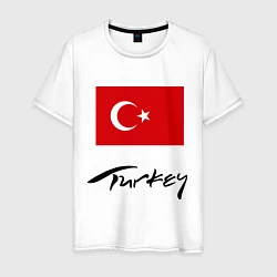 Футболка хлопковая мужская Turkey, цвет: белый