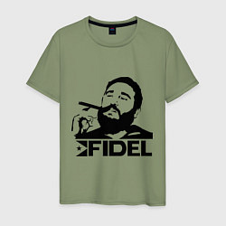 Футболка хлопковая мужская FIdel, цвет: авокадо
