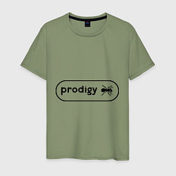 Футболка хлопковая мужская Prodigy лого с муравьем, цвет: авокадо