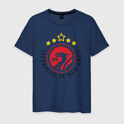 Мужская футболка Liverpool FC Red Army / Тёмно-синий – фото 1