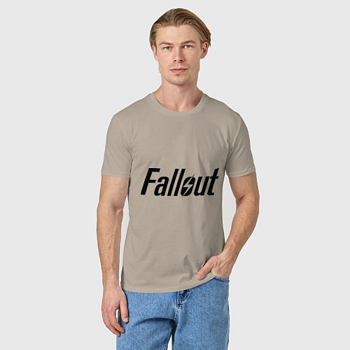 Мужская футболка Fallout / Миндальный – фото 3