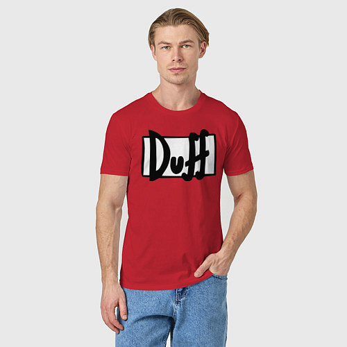 Мужская футболка Duff / Красный – фото 3