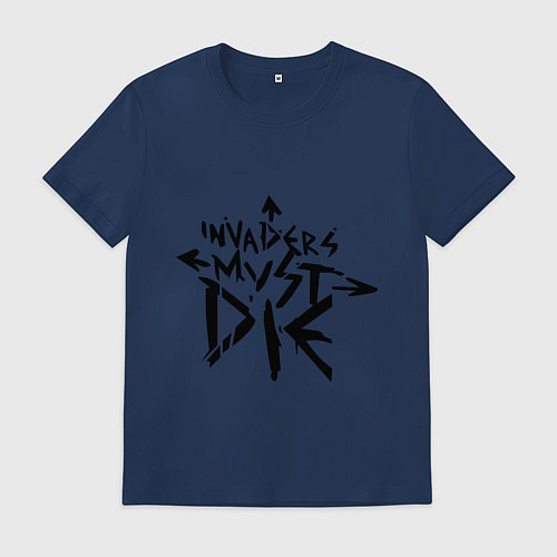 Мужская футболка The Prodigy: Invaders Must Die / Тёмно-синий – фото 1