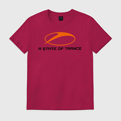 Футболка хлопковая мужская A State of Trance, цвет: маджента