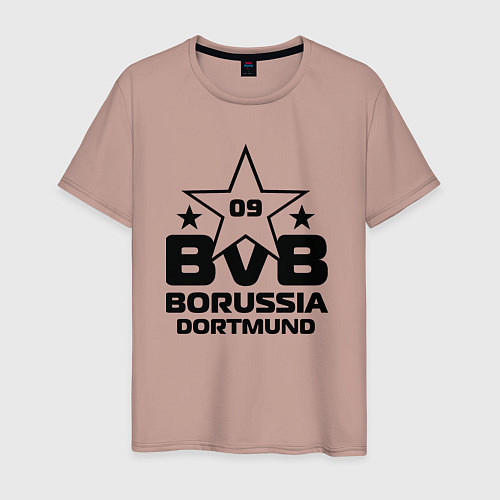 Мужская футболка BVB Star 1909 / Пыльно-розовый – фото 1