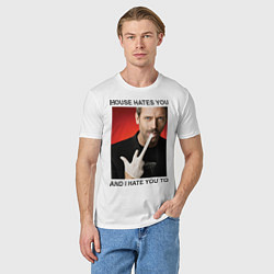 Футболка хлопковая мужская House Hates You, цвет: белый — фото 2