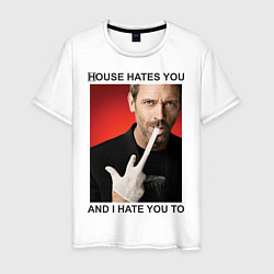 Футболка хлопковая мужская House Hates You, цвет: белый