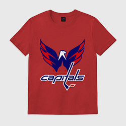 Футболка хлопковая мужская Washington Capitals: Ovechkin, цвет: красный