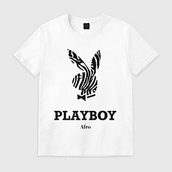 Футболка хлопковая мужская Afro PlayBoy, цвет: белый