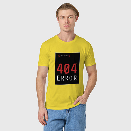 Мужская футболка 404 Error / Желтый – фото 3