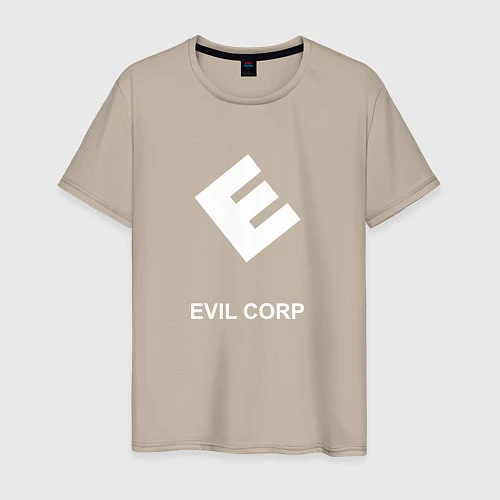 Мужская футболка Evil corporation / Миндальный – фото 1