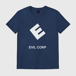 Футболка хлопковая мужская Evil corporation, цвет: тёмно-синий