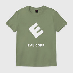Футболка хлопковая мужская Evil corporation, цвет: авокадо