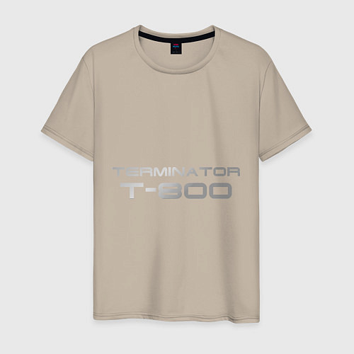 Мужская футболка Терминатор Т-800 / Миндальный – фото 1