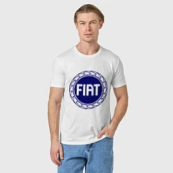 Футболка хлопковая мужская Fiat, цвет: белый — фото 2