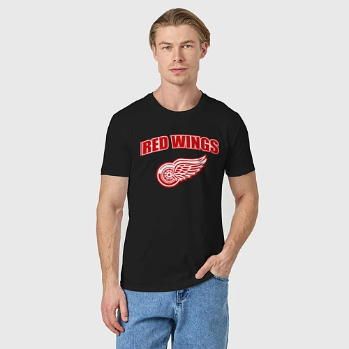 Мужская футболка Detroit Red Wings / Черный – фото 3