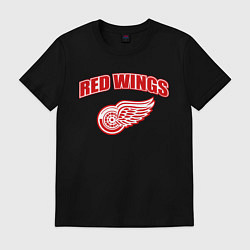 Футболка хлопковая мужская Detroit Red Wings, цвет: черный