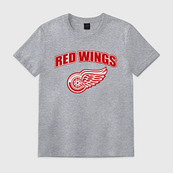 Футболка хлопковая мужская Detroit Red Wings, цвет: меланж