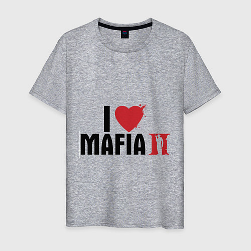 Мужская футболка I love Mafia 2 / Меланж – фото 1