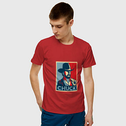 Футболка хлопковая мужская Chuck Poster, цвет: красный — фото 2