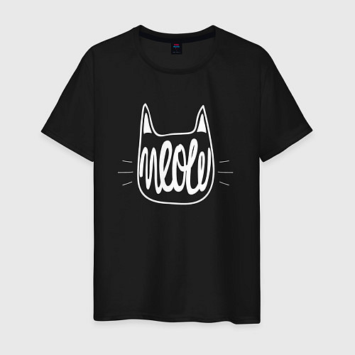 Мужская футболка Meow / Черный – фото 1