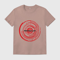 Футболка хлопковая мужская Pendulum, цвет: пыльно-розовый