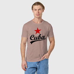 Футболка хлопковая мужская Cuba Star, цвет: пыльно-розовый — фото 2