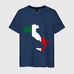Футболка хлопковая мужская Италия (Italy), цвет: тёмно-синий