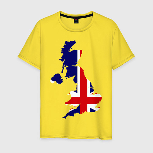 Мужская футболка Великобритания (Great Britain) / Желтый – фото 1