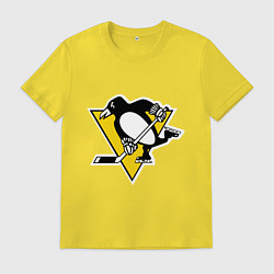 Футболка хлопковая мужская Pittsburgh Penguins, цвет: желтый