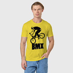 Футболка хлопковая мужская BMX 3, цвет: желтый — фото 2