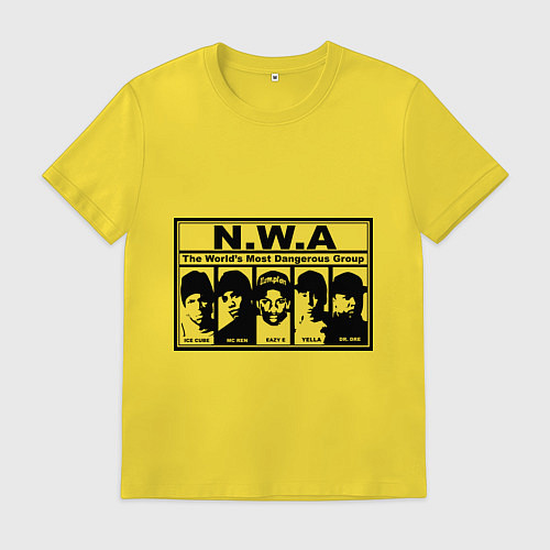 Мужская футболка NWA / Желтый – фото 1