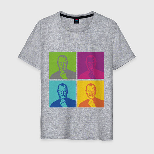 Мужская футболка Steve Jobs: Pop Art / Меланж – фото 1
