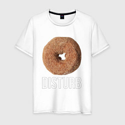 Футболка хлопковая мужская Disturb Donut, цвет: белый