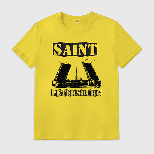 Мужская футболка Санкт-Петербург / Желтый – фото 1